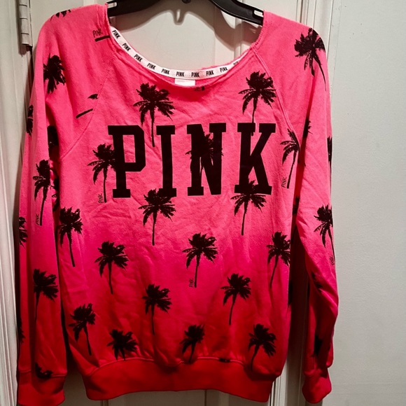 PINK VS Rare Ombré palm tree 🌴 themed sweatshirt - Picture 9 of 11